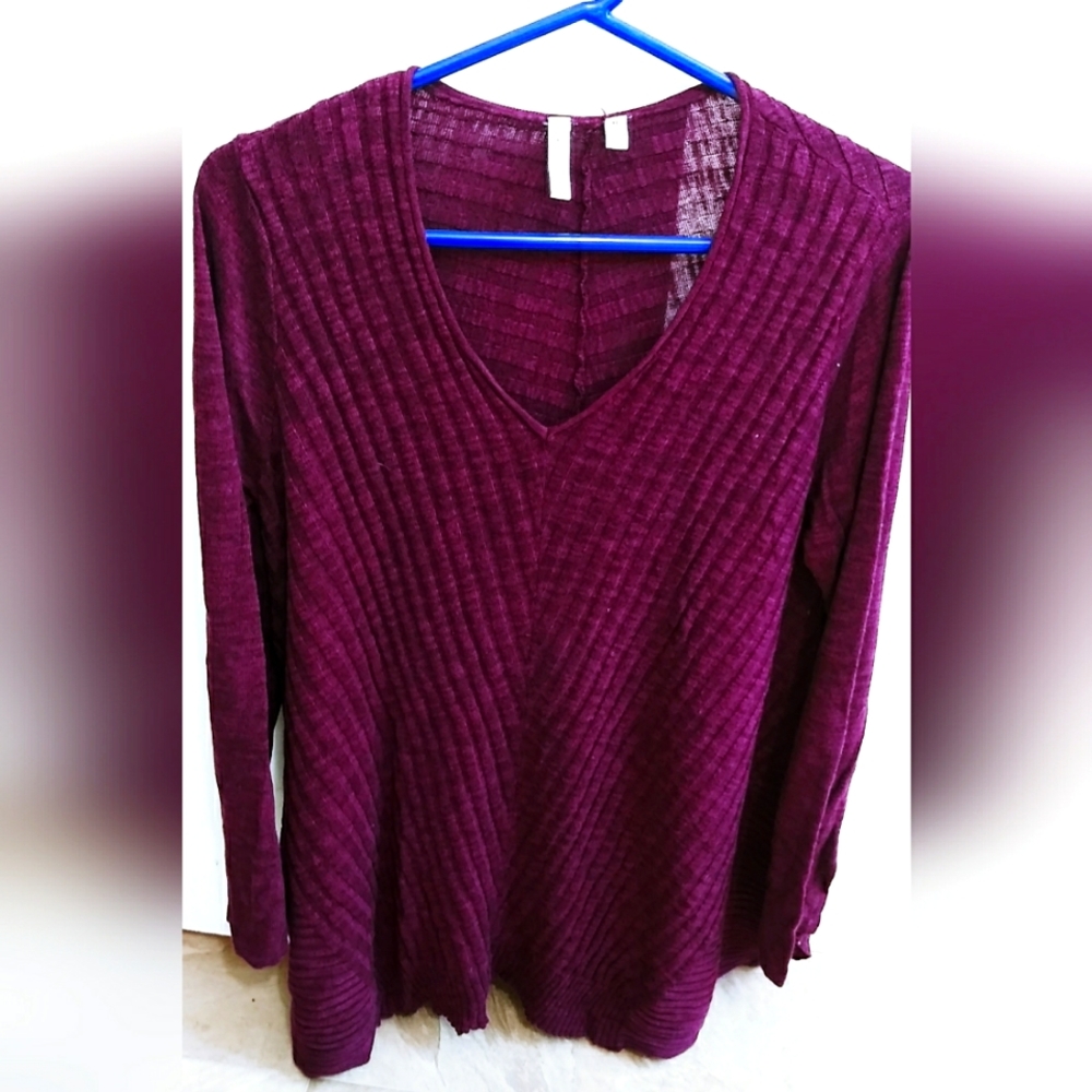 Purple Burgundy long sleeve shirt